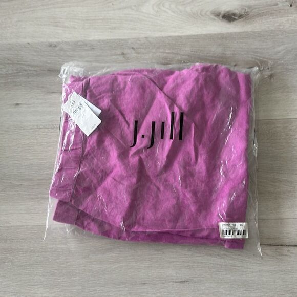 J. Jill Easy Linen Wide-Leg Crops Wild Orchid XL NWT IN PACKAGE - Picture 6 of 9